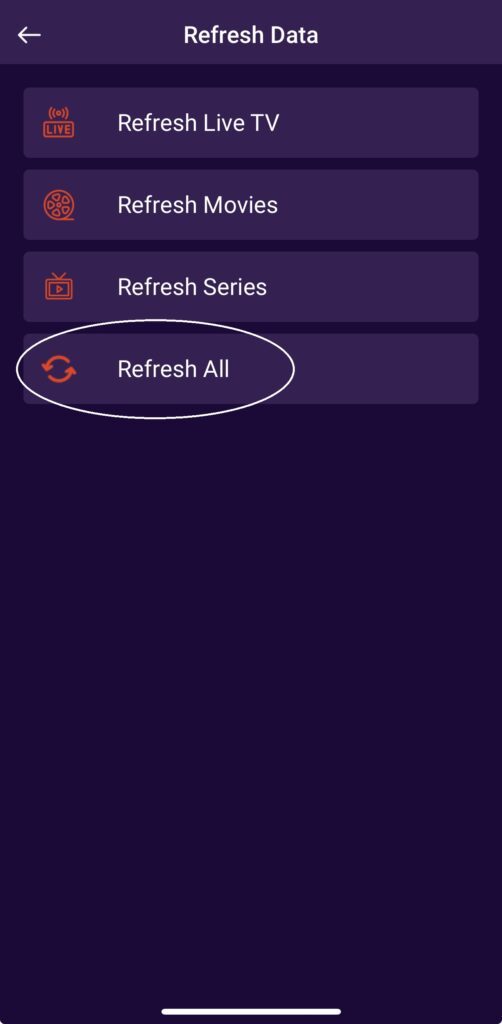 How to refresh the content?