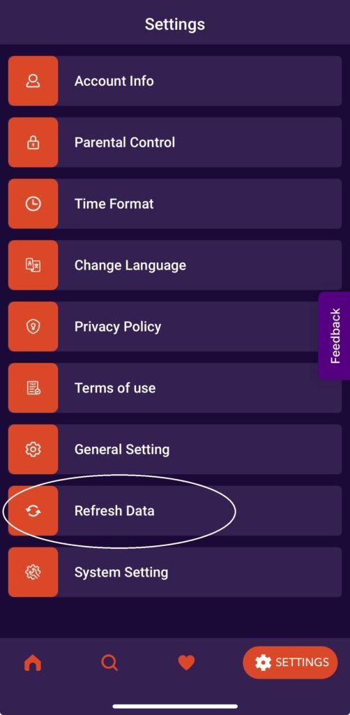 How to refresh the content?